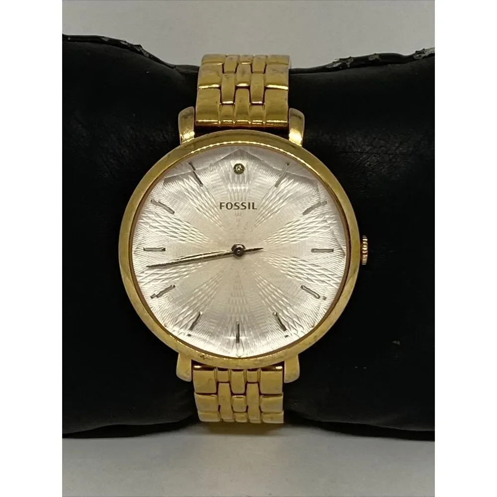 Fossil ES3860 Womens Gold Stainless Steel Analog Dial Quartz Genuine Watch EY619